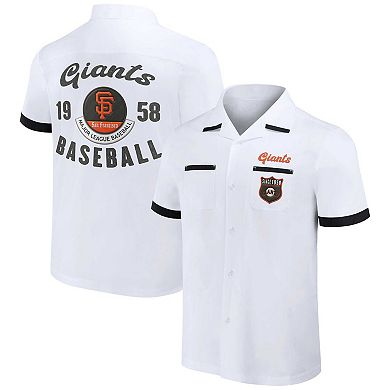 Men's Darius Rucker Collection by Fanatics White San Francisco Giants Bowling Button-Up Shirt
