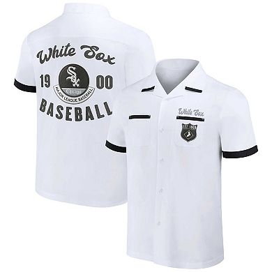 Men's Darius Rucker Collection by Fanatics White Chicago White Sox Bowling Button-Up Shirt