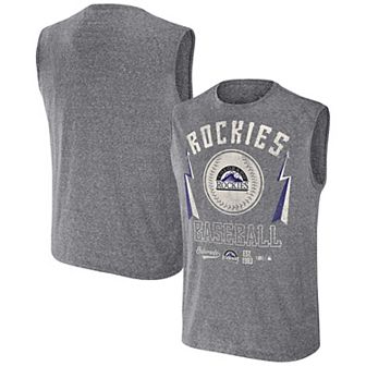 Men's Darius Rucker Collection by Fanatics Charcoal Colorado Rockies Muscle Tank Top