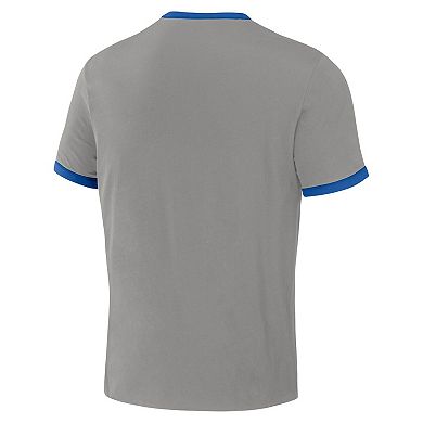 Men's Darius Rucker Collection by Fanatics Royal/Gray Los Angeles Dodgers Two-Way Ringer Reversible T-Shirt