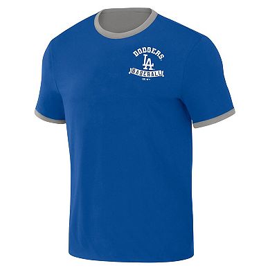 Men's Darius Rucker Collection by Fanatics Royal/Gray Los Angeles Dodgers Two-Way Ringer Reversible T-Shirt