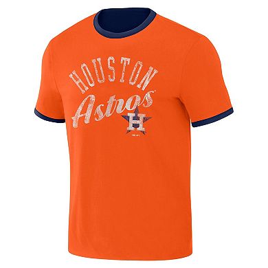 Men's Darius Rucker Collection by Fanatics Navy/Orange Houston Astros Two-Way Ringer Reversible T-Shirt