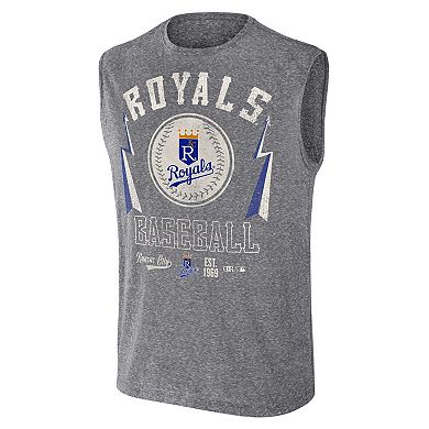Men's Darius Rucker Collection by Fanatics Charcoal Kansas City Royals Relaxed-Fit Muscle Tank Top