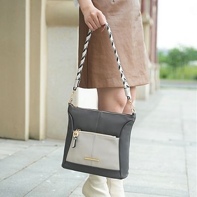 MKF Collection Nala Color-Block Womens Crossbody Bag by Mia K