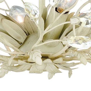 Jardin 19-in W Crystal Vintage Vine Semi Flush Mount Ceiling Light Fixture