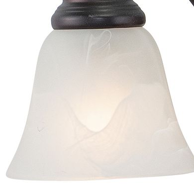 Standford Traditional Bathroom Vanity Wall Light Fixture with White Glass