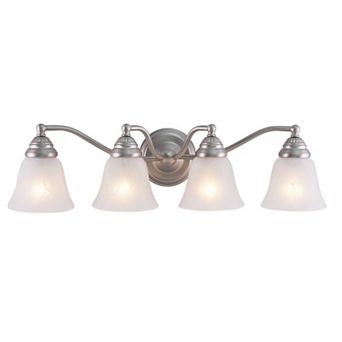 Standford Traditional Bathroom Vanity Wall Light Fixture with White Glass