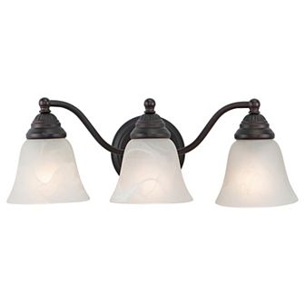 Standford Traditional Bathroom Vanity Wall Light Fixture with White Glass