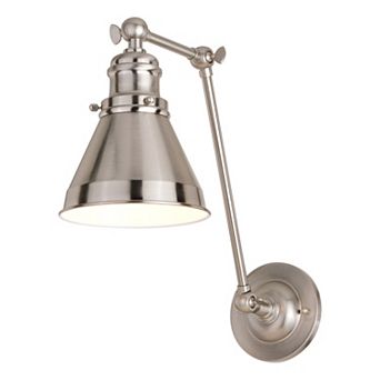 Alexis Adjustable Swing Arm Wall Lamp Reading Light with Metal Shade