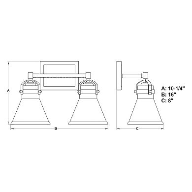 Mason Farmhouse Black Bathroom Vanity Wall Light Fixture Clear Glass