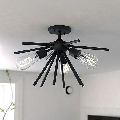 Estelle Mid-Century Modern Sputnik Semi Flush Mount Ceiling Light Fixture