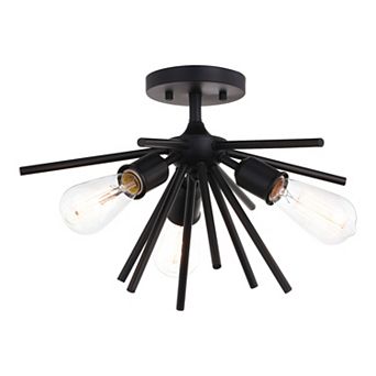 Estelle Mid-Century Modern Sputnik Semi Flush Mount Ceiling Light Fixture