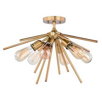 Estelle Mid-Century Modern Sputnik Semi Flush Mount Ceiling Light Fixture