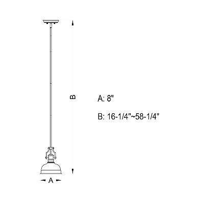 Keenan Bronze Farmhouse Barn Mini Pendant Ceiling Light