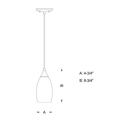 Milano Satin Nickel Mini Pendant Ceiling Light Fixture with Art Glass