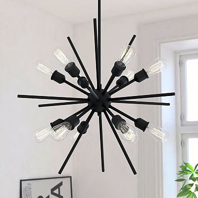 Estelle Mid Century Modern Sputnik Hanging Ceiling Pendant Chandelier Light Fixture