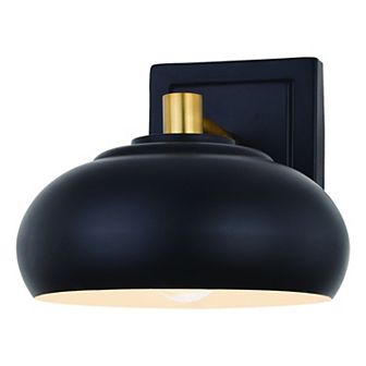 Belmont Mid Century Modern Bathroom Vanity Wall Light Fixture with Dome Metal Shade