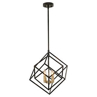 Rad 4 Light Geometric Pendant Cage Light Ceiling Light Fixture