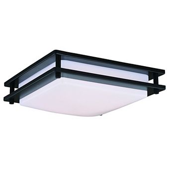Horizon LED Square Flush Mount Ceiling Light Fixture White Shade
