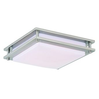 Horizon LED Square Flush Mount Ceiling Light Fixture White Shade