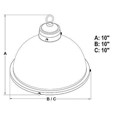 Sheffield 1L Dark Bronze and Gray Farmhouse Dome Pendant Light