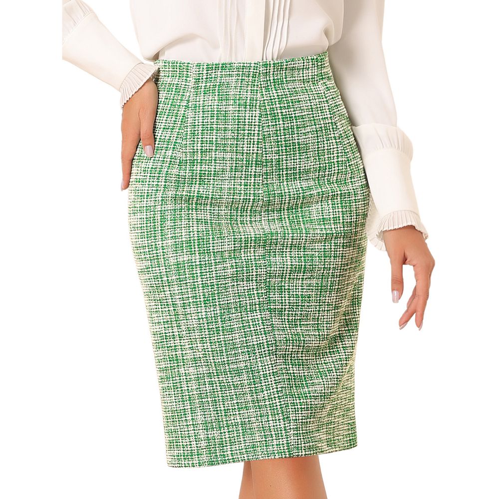 スカート L'Or Zipup Pencil Tweed Skirt Zip up Pencil Tweed Skirt