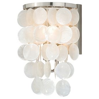Elsa Capiz Shell Coastal Bathroom Vanity Wall Sconce Light Fixture