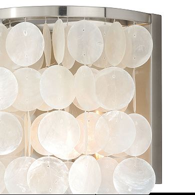 Elsa Capiz Shell Coastal Bathroom Vanity Wall Sconce Light Fixture