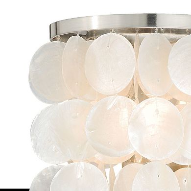 Elsa Capiz Shell Coastal Bathroom Vanity Wall Sconce Light Fixture