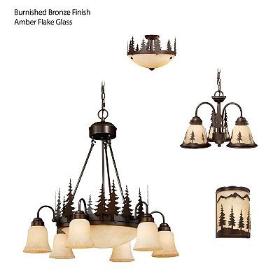 Rustic 9 Light Bronze Chandelier Light Fixture