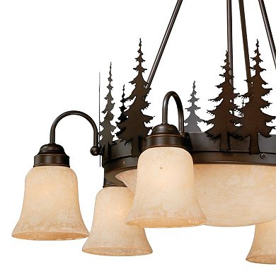Rustic 9 Light Bronze Chandelier Light Fixture
