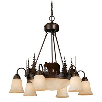 Rustic 9 Light Bronze Chandelier Light Fixture