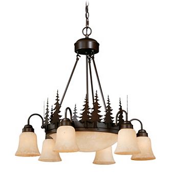 Rustic 9 Light Bronze Chandelier Light Fixture