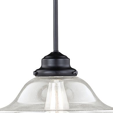 Huntley 1 Light Farmhouse Schoolhouse Pendant Fixture Clear Glass