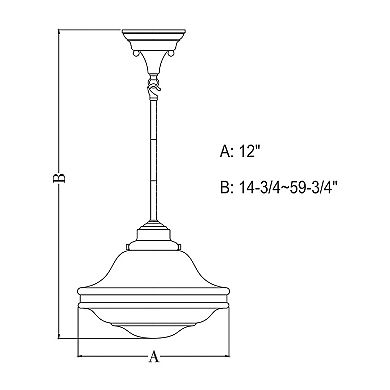 Huntley 1 Light Farmhouse Schoolhouse Pendant Fixture Clear Glass
