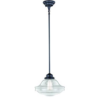 Huntley 1 Light Farmhouse Schoolhouse Pendant Fixture Clear Glass