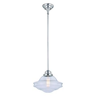 Huntley 1 Light Farmhouse Schoolhouse Pendant Fixture Clear Glass