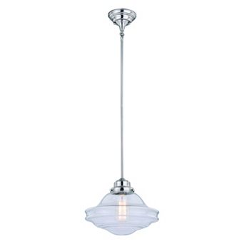 Huntley 1 Light Farmhouse Schoolhouse Pendant Fixture Clear Glass