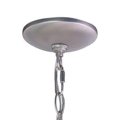 Monrovia 4 Light Brushed Nickel Mini Chandelier White Glass