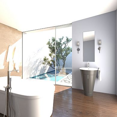 Byron 1 Light Gray Urban Loft Bathroom Vanity Fixture Wall Sconce