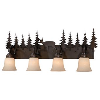 Bryce Bronze Rustic Deer Bathroom Vanity Wall Light Fixture