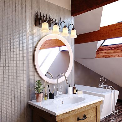 Bryce Bronze Rustic Deer Bathroom Vanity Wall Light Fixture