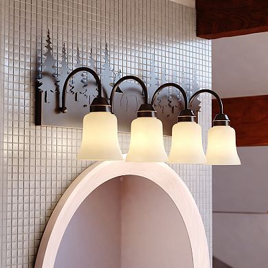 Bryce Bronze Rustic Deer Bathroom Vanity Wall Light Fixture