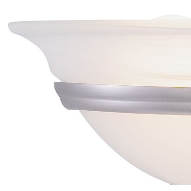 Da Vinci 1 Light Half Moon Wall Sconce White Glass