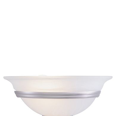 Da Vinci 1 Light Half Moon Wall Sconce White Glass