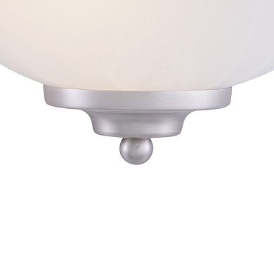 Da Vinci 1 Light Half Moon Wall Sconce White Glass