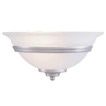 Da Vinci 1 Light Half Moon Wall Sconce White Glass