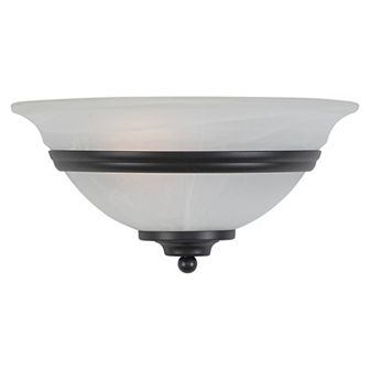 Da Vinci 1 Light Half Moon Wall Sconce White Glass