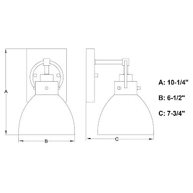 Ogden Contemporary Black Bathroom Vanity Wall Light Fixture Clear Glass