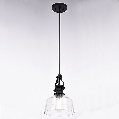 Beloit Farmhouse Kitchen Island 9-in. W Mini Pendant Ceiling Light Fixture Clear Glass